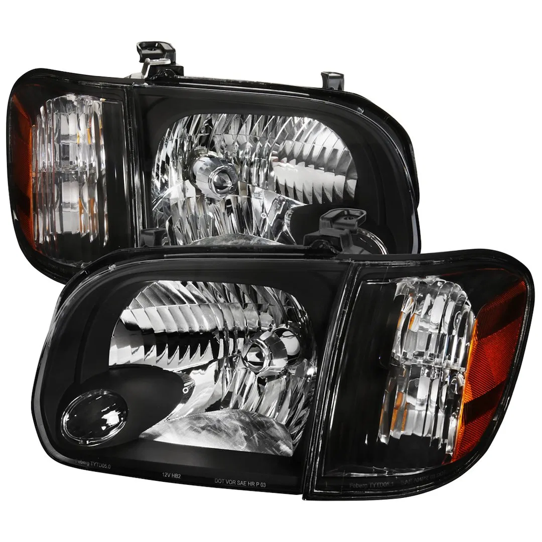 2LCLH-TUN05JM-RS – SPEC-D TUNIN Headlight Assembly, Crystal Headlight With Corner Turn Signal Light And Amber Reflect...